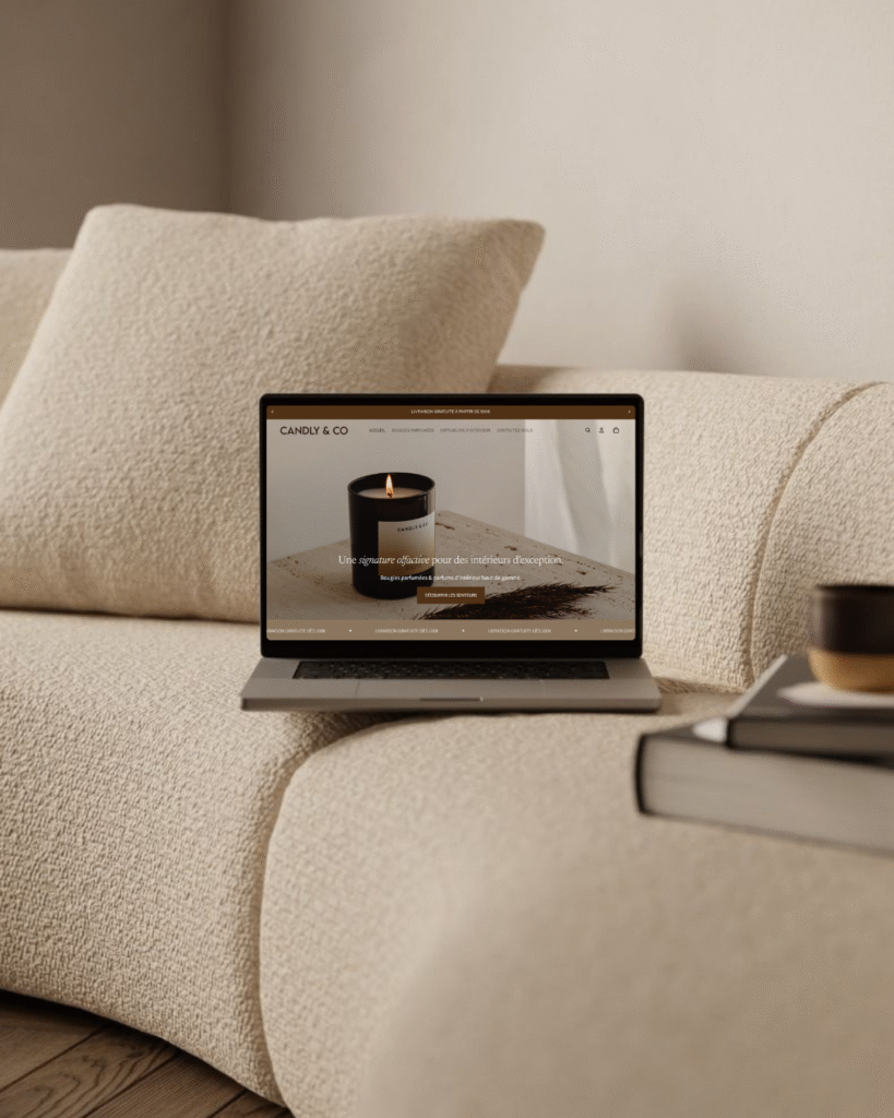 Webmaster Shopify - Créatrice de site Shopify - Site Fictif portfolio